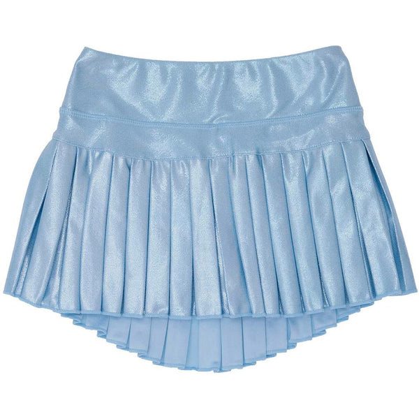 Mini Pleated Skort- Light Blue Shimmer