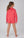 Terry Half Zip Hoodie Short Set- Calypso Coral