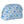 Blue Floral Oval Cosmetic Bag