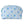 Blue Floral Oval Cosmetic Bag