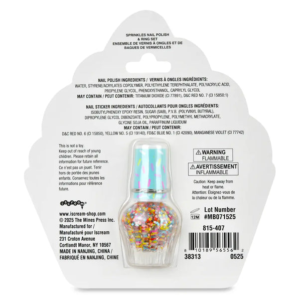 Sprinkles Nail Polish & Ring Set