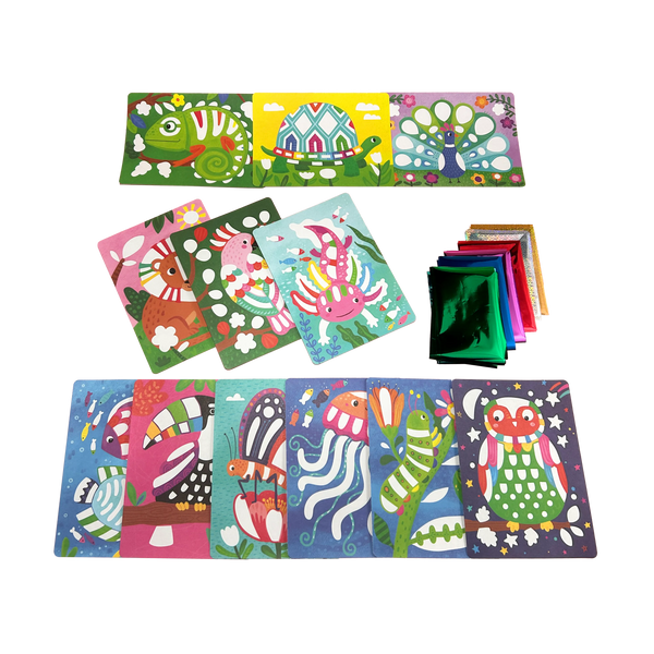 Foil-tastic Foil Art & Coloring Set- Awesome Animals