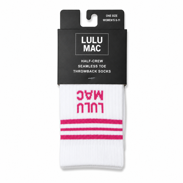 Lulu Mac Socks Single Pair- Hot Pink (Women's)