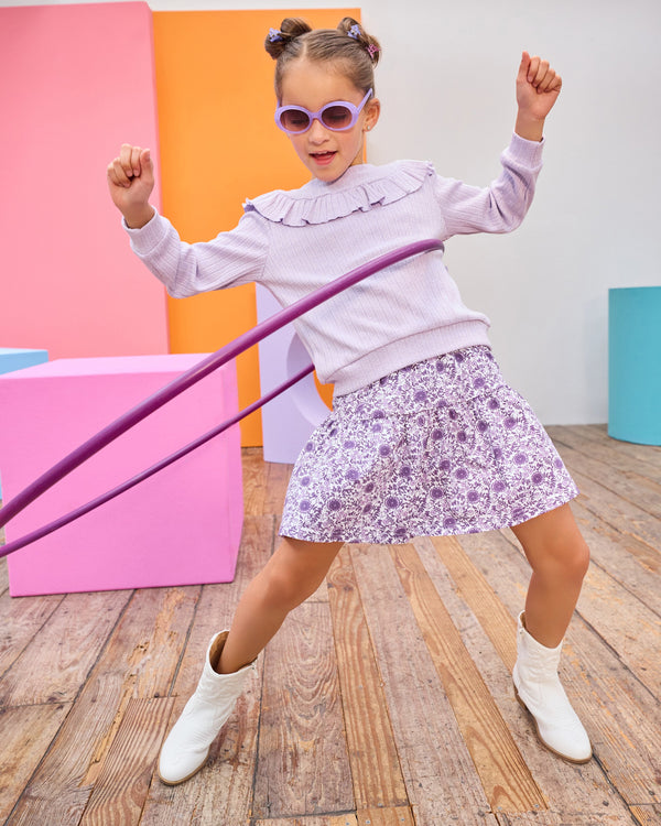 Jody Top- Lilac Cableknit