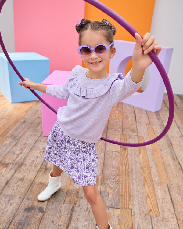Jody Top- Lilac Cableknit