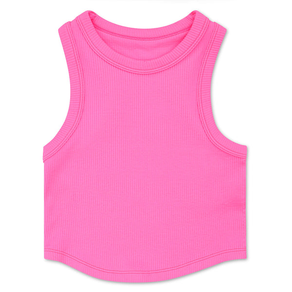 Bright Pink Racer Tank Top