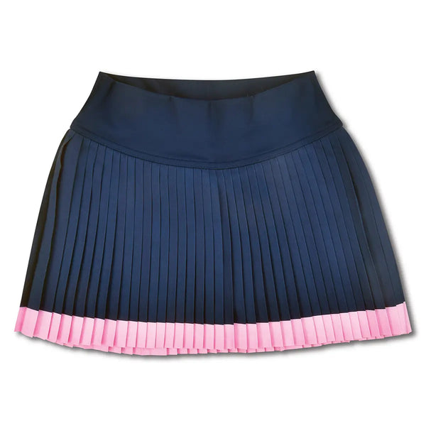 Navy Pink Stripe Skort