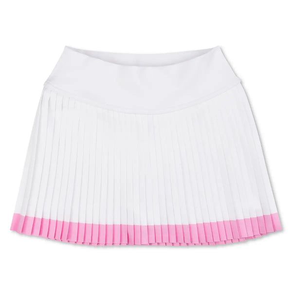 White Pink Stripe Skort