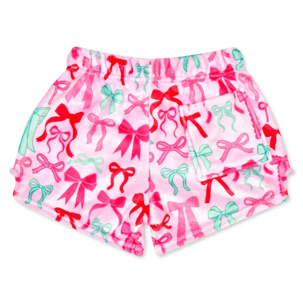 Merry Bows Plush Shorts