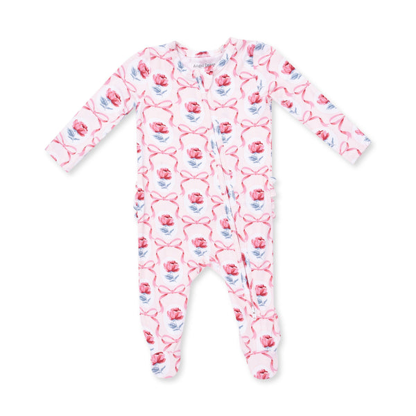 Leslie Rose 2 Way Ruffle Zipper Footie