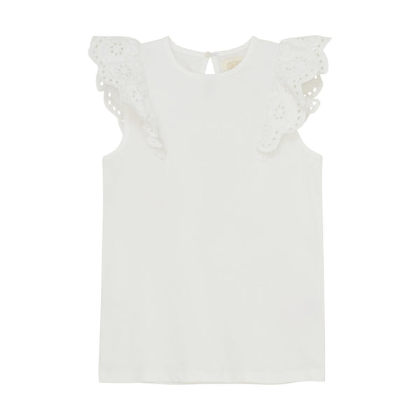 Cloud Lace Flutter Sleeve Top