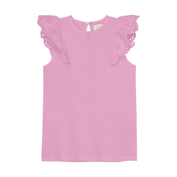 Rosebloom Lace Flutter Sleeve Top