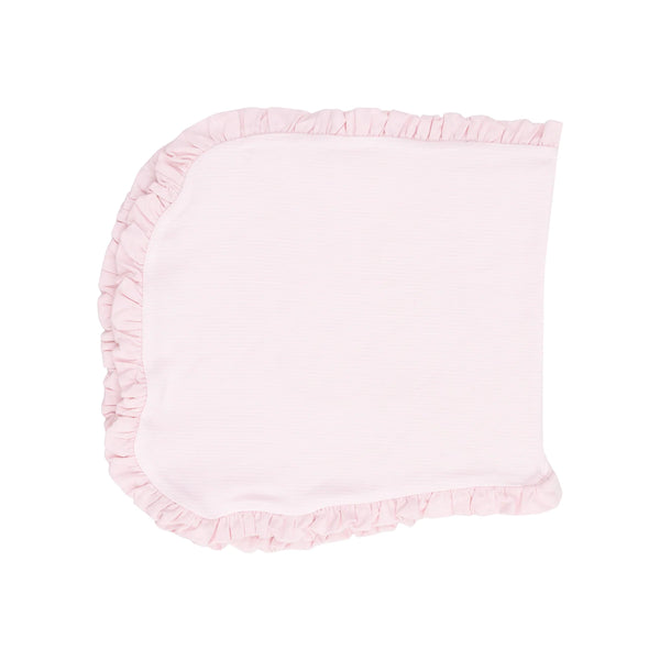 Stripe Pink Ruffle Burp Cloth