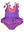 Neon Purple Crochet Peplum One Piece Swimsuit