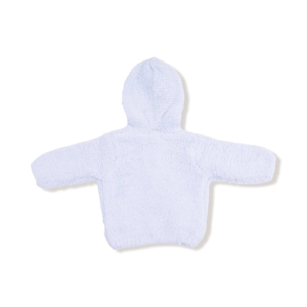 Chenille Hooded Jacket- Light Blue