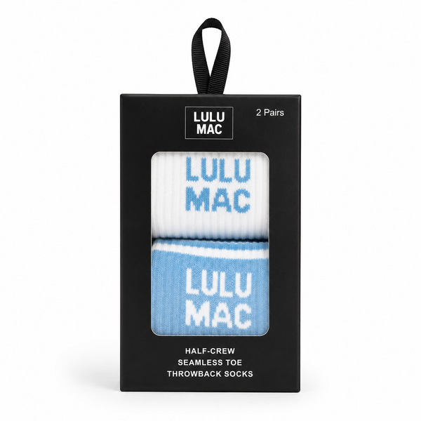 Lulu Mac Socks 2 Pair Box- Light Blue/Light Blue (Women's)