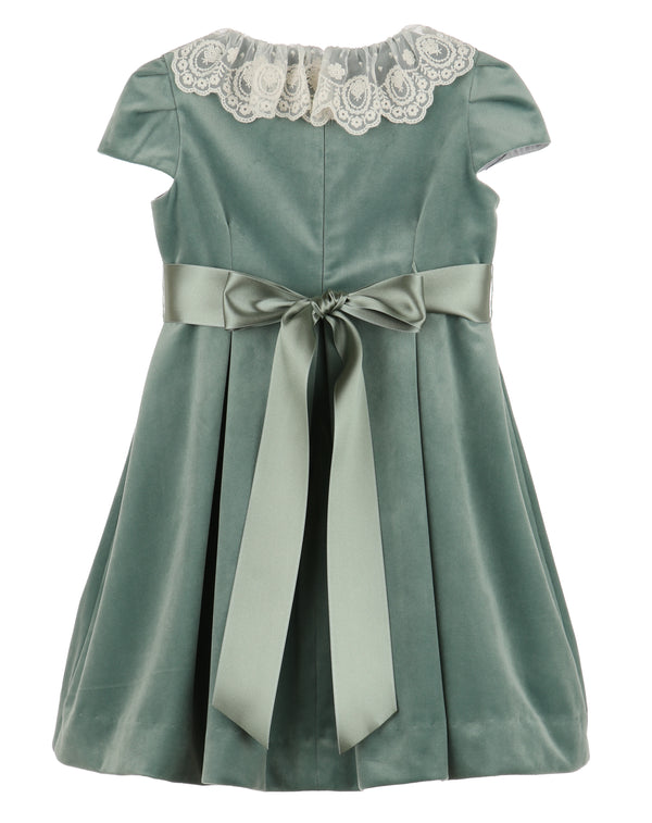 Aqua Deluxe Velvet Dress With Lace