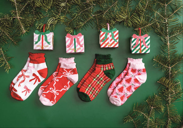Pink Holiday Socks- (Women's)