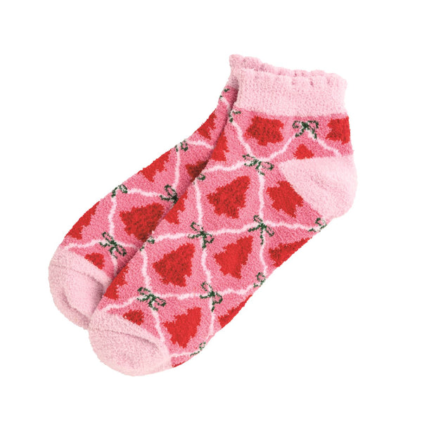 White Holiday Socks- (Women's)