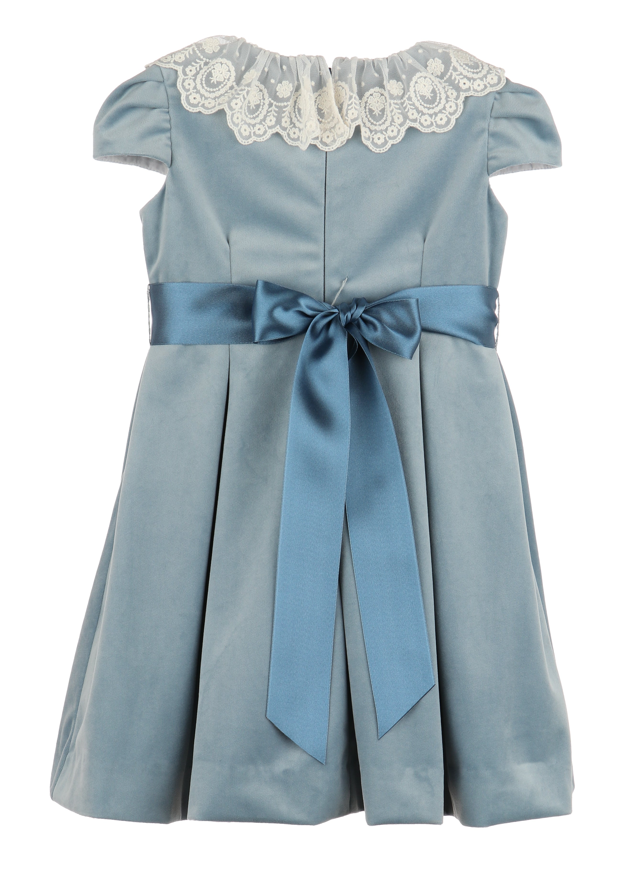 Blue Deluxe Velvet Dress With Lace 5 Blue Deluxe Velvet Dress With Lace 5