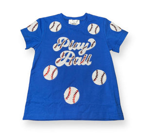 Royal Blue Playball Shirt- Women's