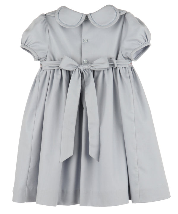 Hydrangeas Smock Petal Dress- Blue