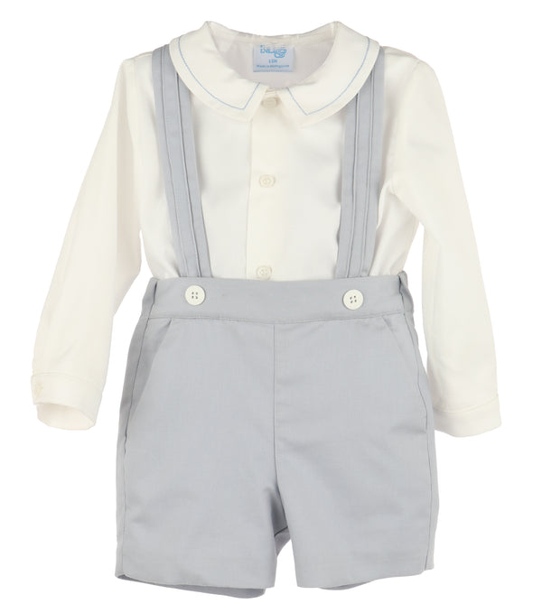 Suspenders Boy Set- Blue