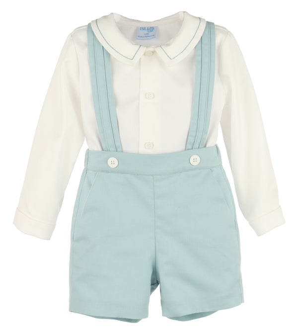 Suspenders Boy Set- Green