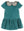 Cord Petal Print Dress- Teal