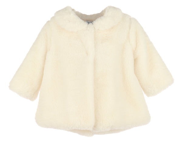 Cozy Fuzzy Long Coat- Ivory