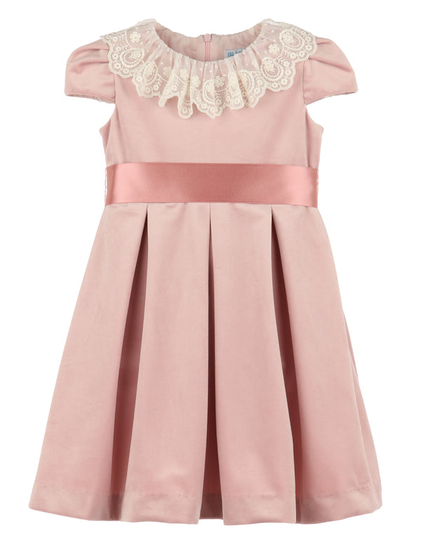 Rose Deluxe Velvet Dress With Lace