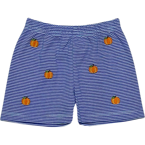 Pumpkin Leo Knit Short- Royal Blue Bitty