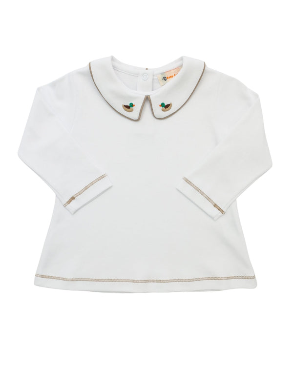 Mallard Peter Pan Collar Shirt- Sand