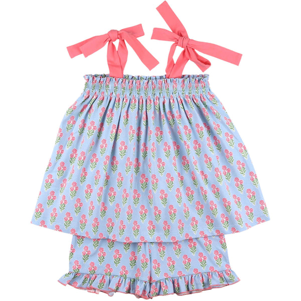 Coral Bouquet Short Set