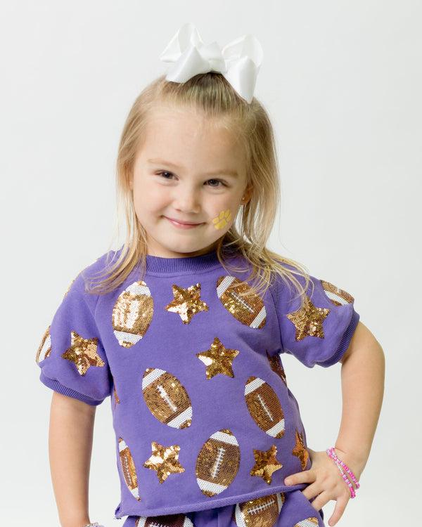 Purple Football Top