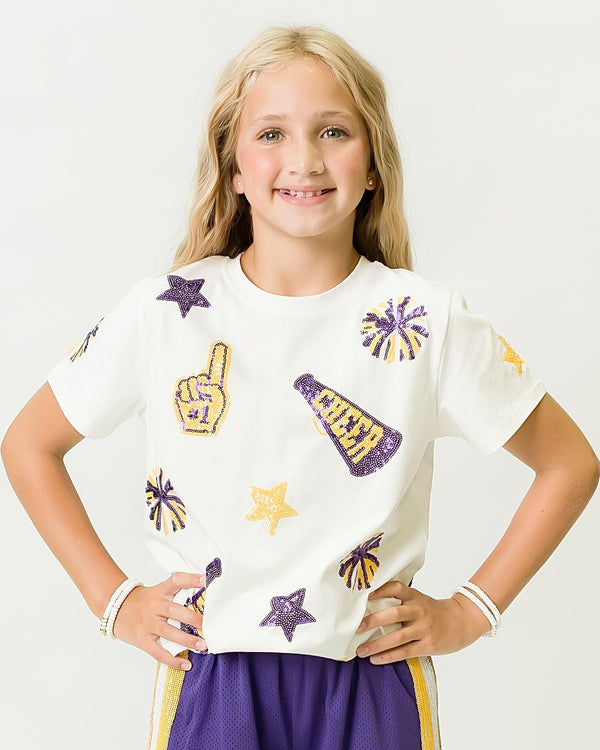 Purple And Yellow Cheer Shirt