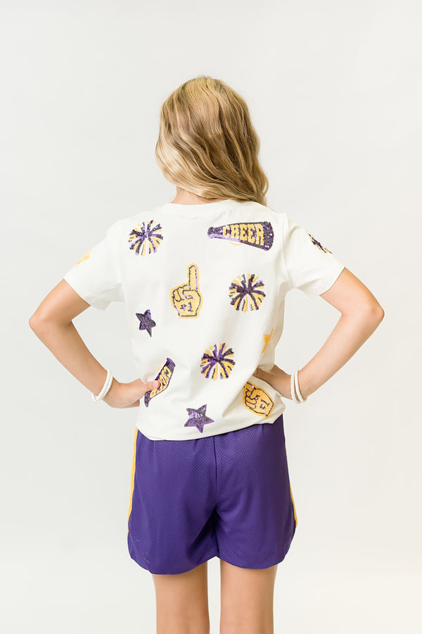 Purple And Yellow Cheer Shirt