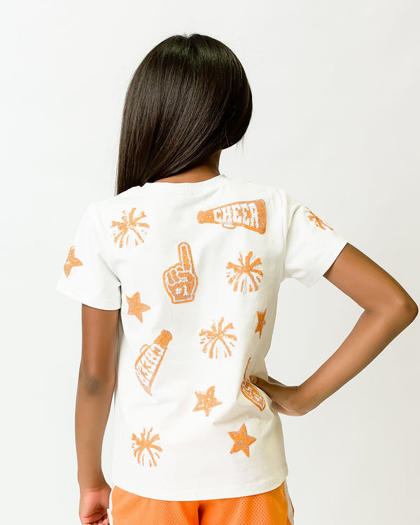 Orange And White Cheer Shirt