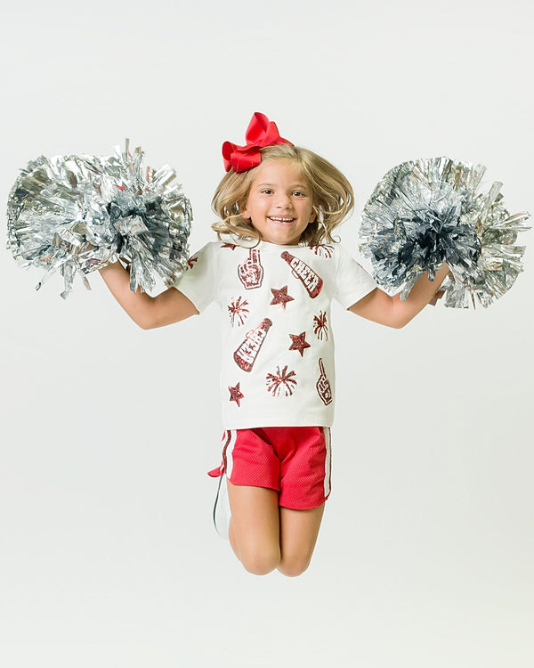 Red And White Cheer Shirt