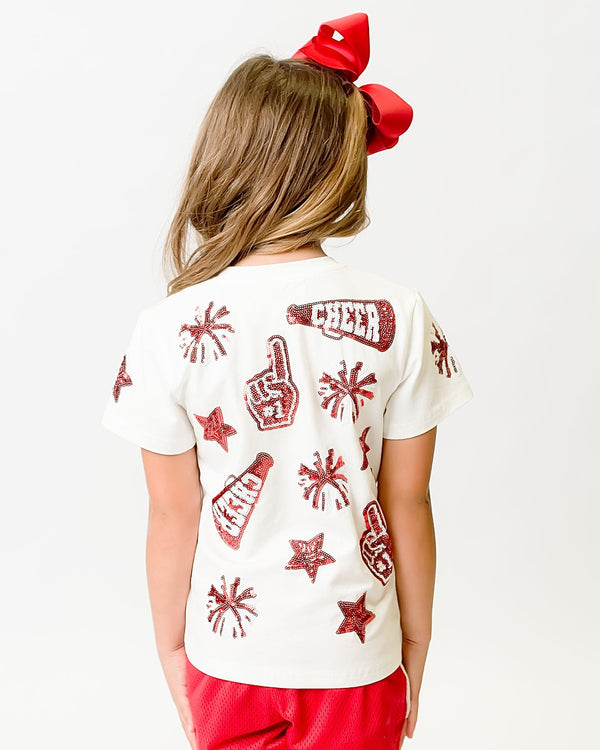 Red And White Cheer Shirt