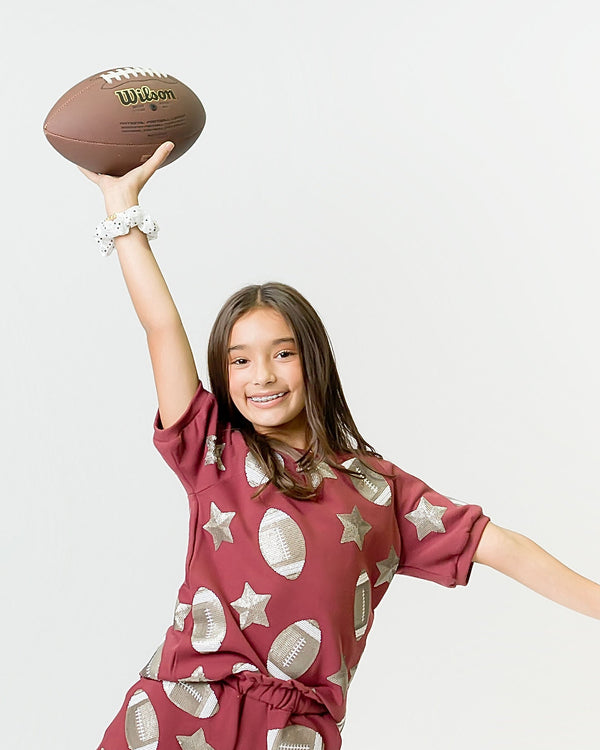 Maroon Football Top