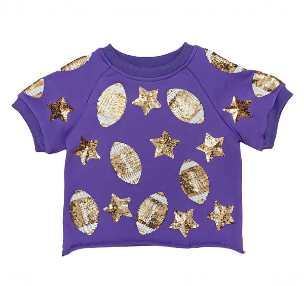 Purple Football Top