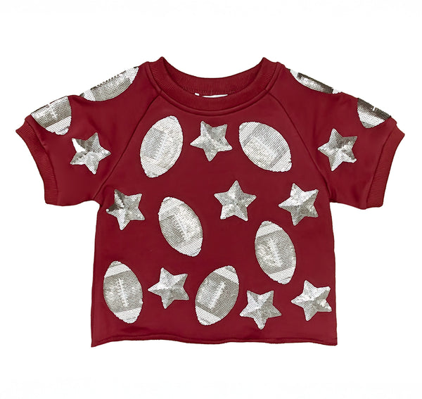 Maroon Football Top