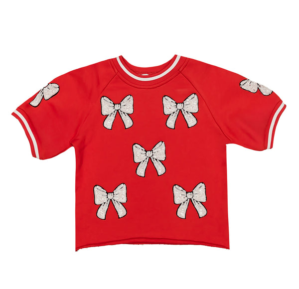 Red & White Bows Top
