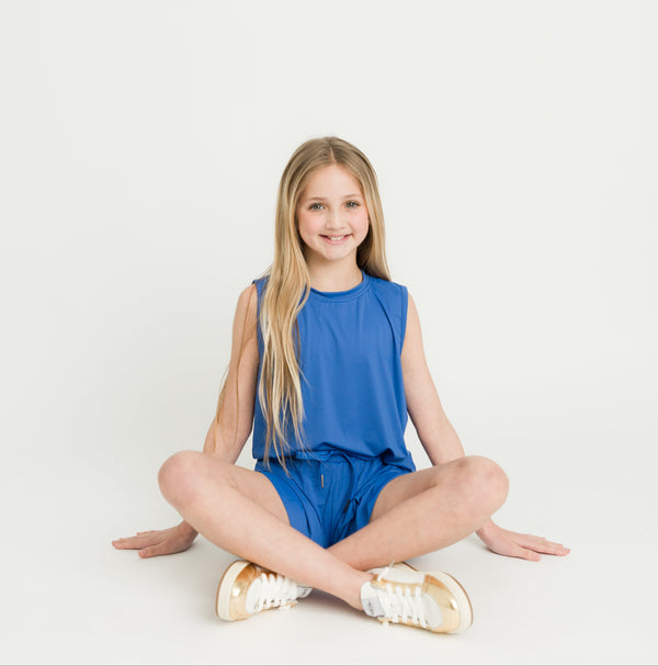 Royal Blue High Low Tank