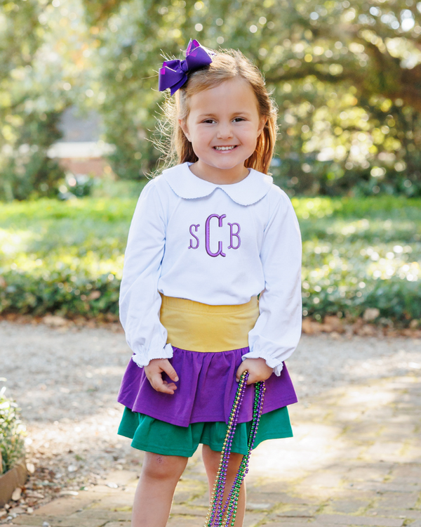 Mardi Gras Colorblock Skort