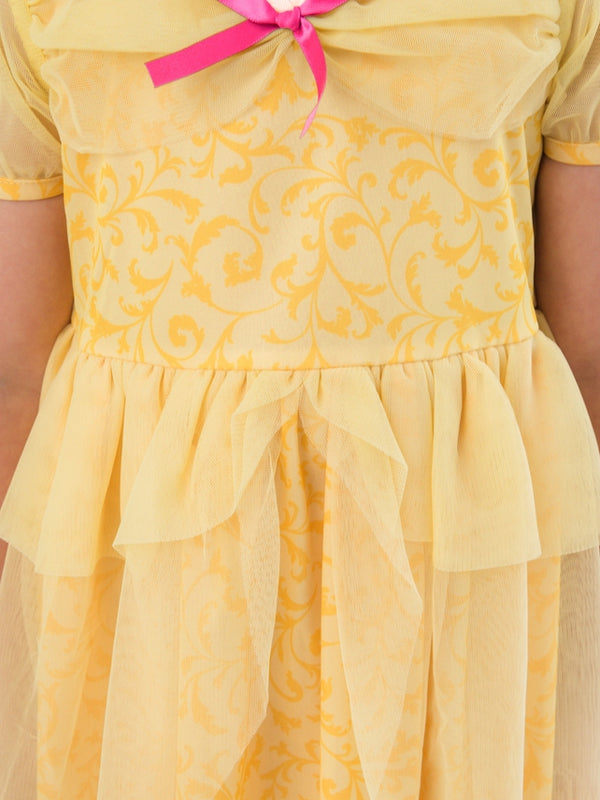 Princess Puff Sleeve Dress-Up Nightgown- Golden
