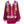 Hot Pink Peppermint Nutcracker Shard Sequin Sleeve Cardigan- Women's