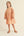 Crinkled Texture Puff Sleeve Dress- Sand