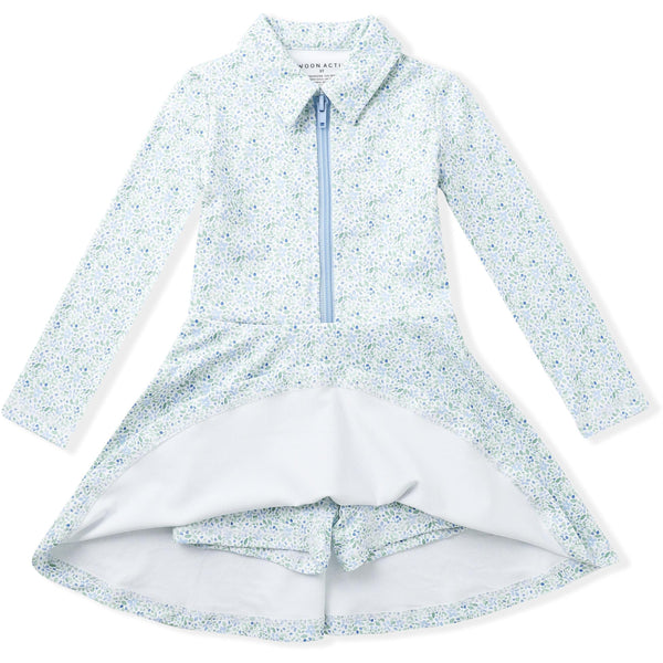 Floral L/S Dress Collar Tennis Dress